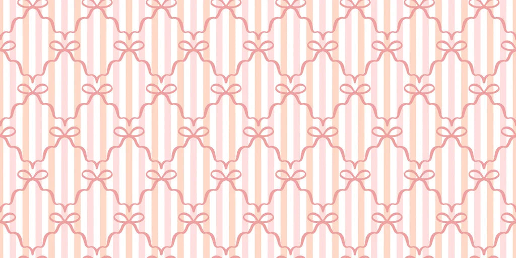 Ribbon Lattice coquette bow wallpaper