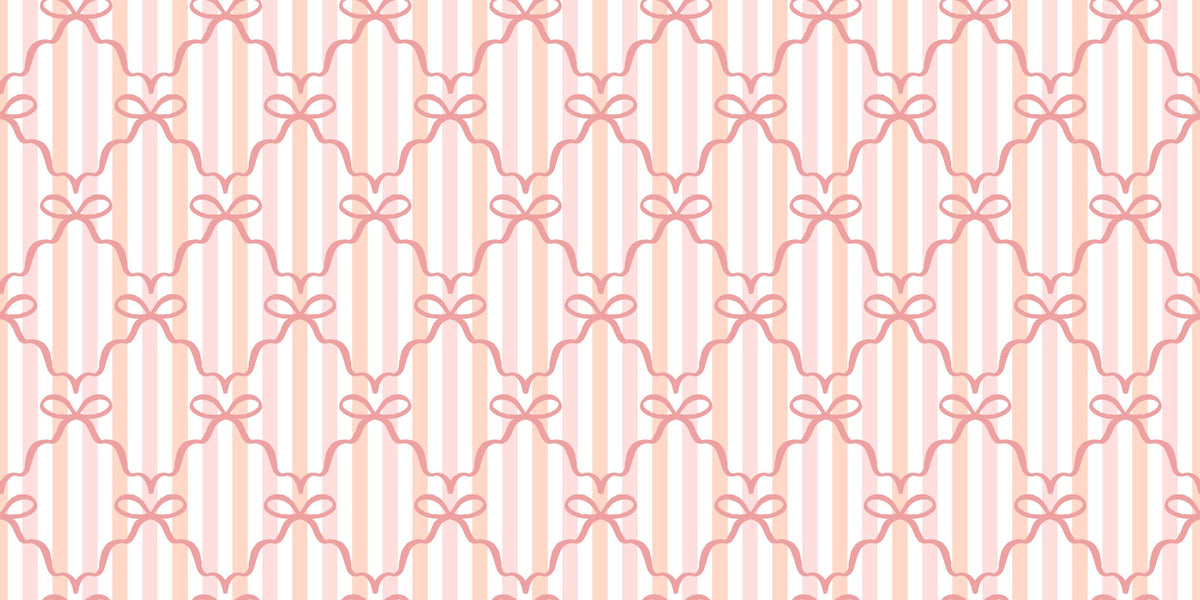 Ribbon Lattice coquette bow wallpaper