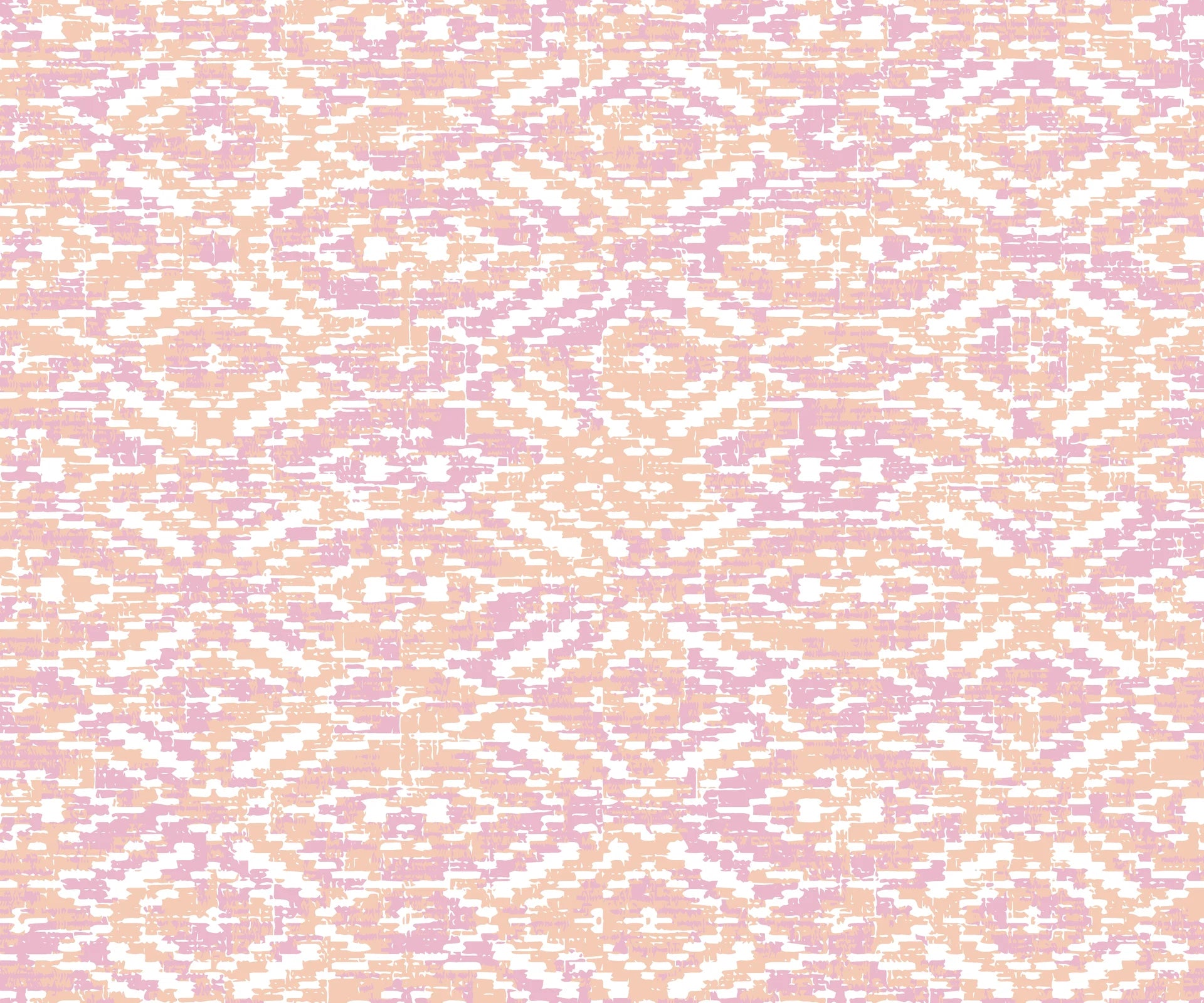 Textured pink and peach geometric pattern peel and stick wallpaper - Rose Linen