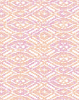 Textured pink and peach geometric pattern peel and stick wallpaper - Rose Linen