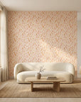 Rose Terrazzo blush abstract brushstroke in a warm and inviting living room