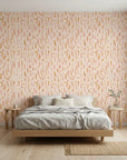 Rose Terrazzo blush abstract brushstroke adding character to a cozy bedroom