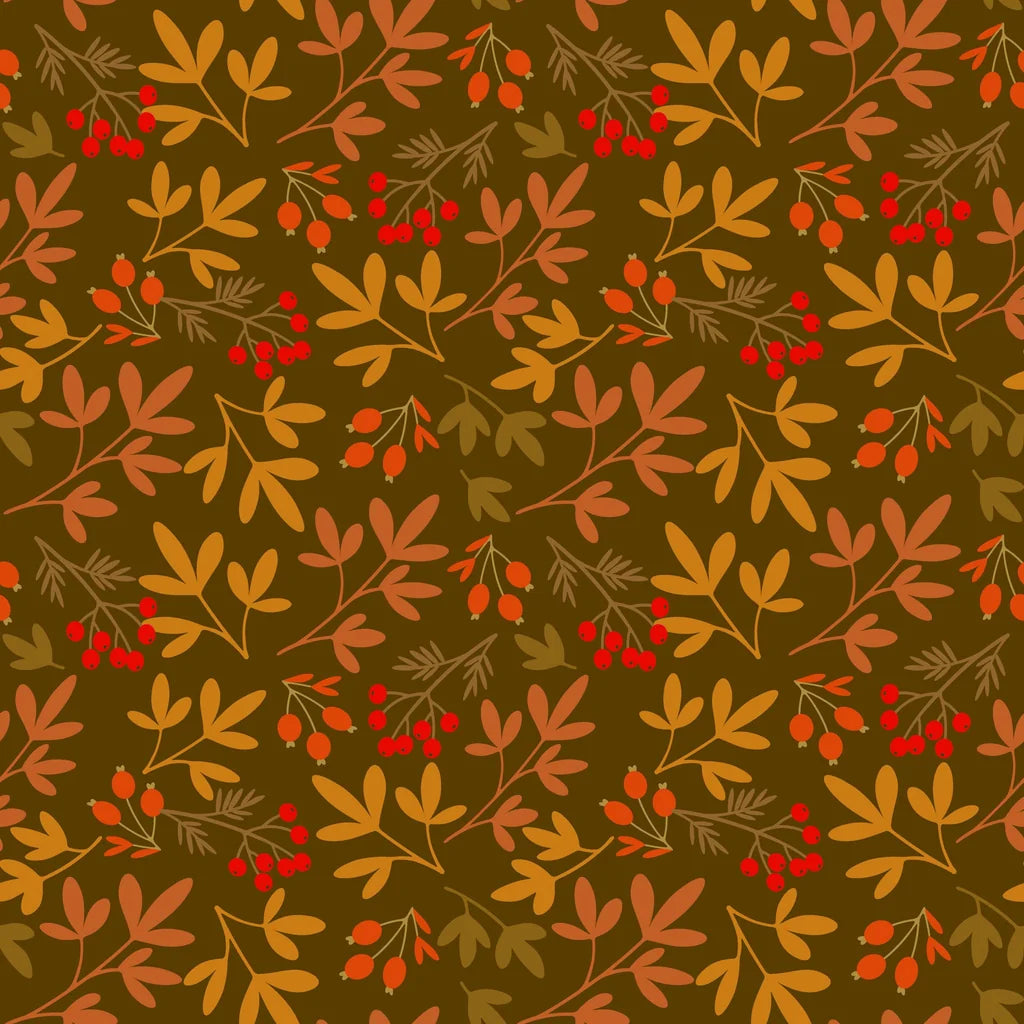 Rustic Joy winter berry wallpaper