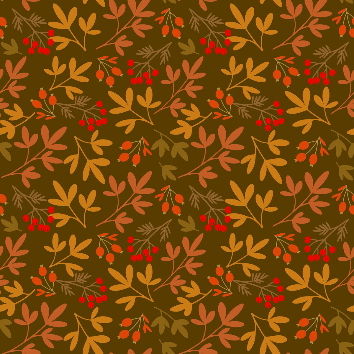 Rustic Joy winter berry wallpaper