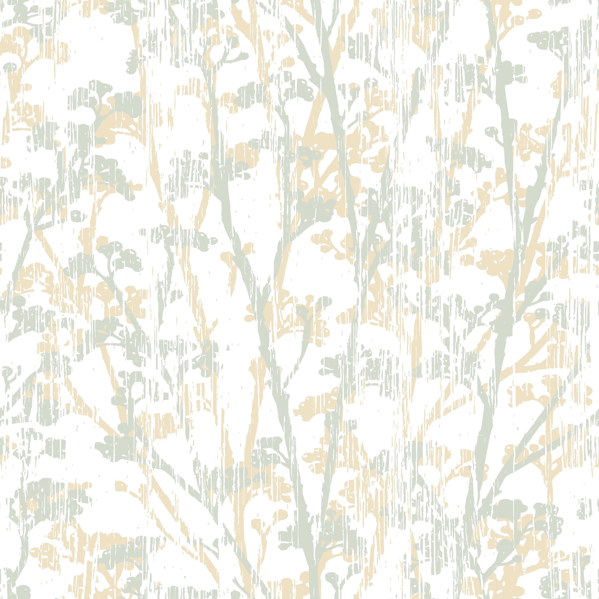 Sage Rain neutral botanical peel and stick wallpaper