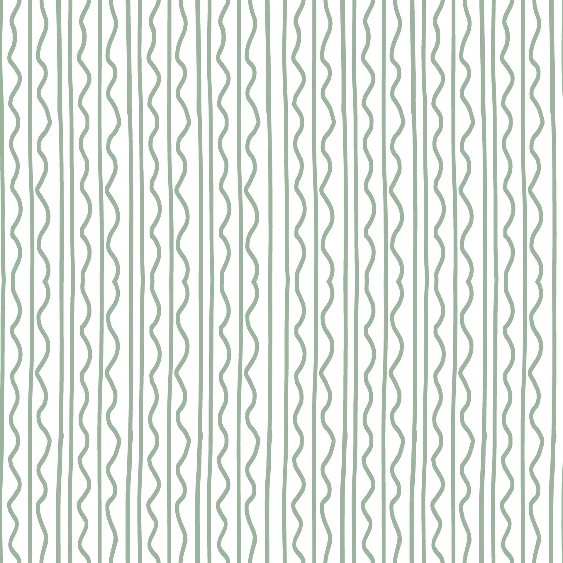 Sage Wave serene green lines wallpaper