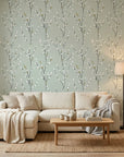 Sage & Bud serene green willow in a warm and inviting living room