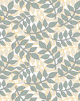 Sage & Gold elegant botanical peel and stick wallpaper