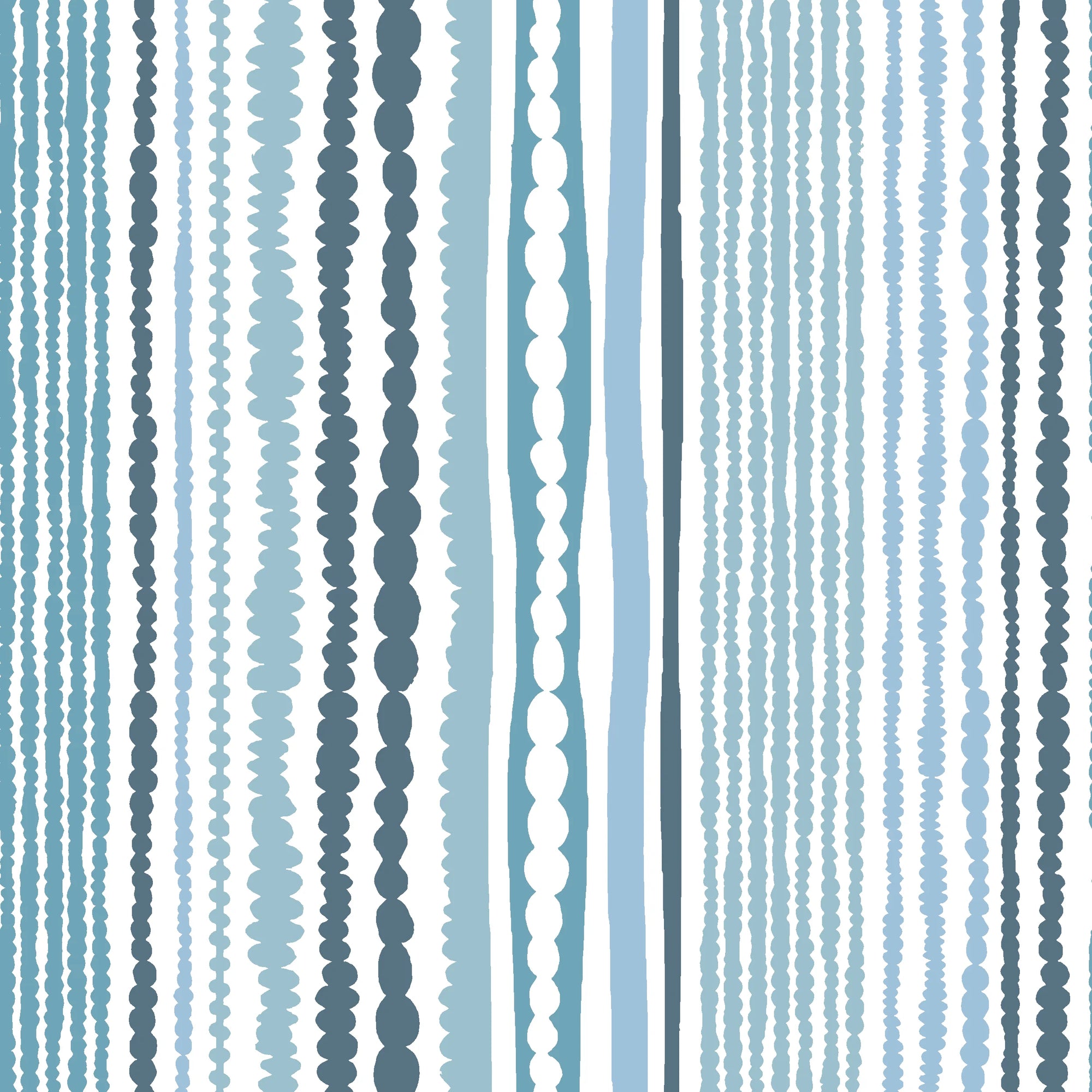 Sapphire Bead coastal blue stripe wallpaper