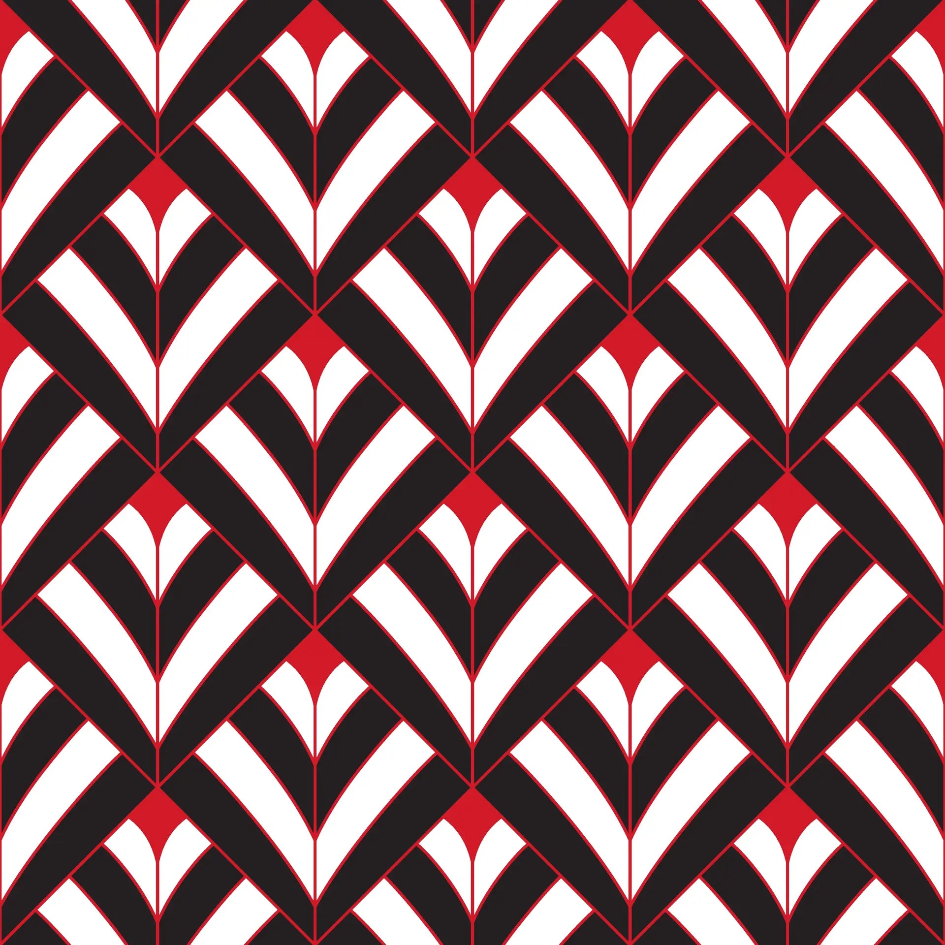 Scarlet Edge dramatic red and black geometric wallpaper
