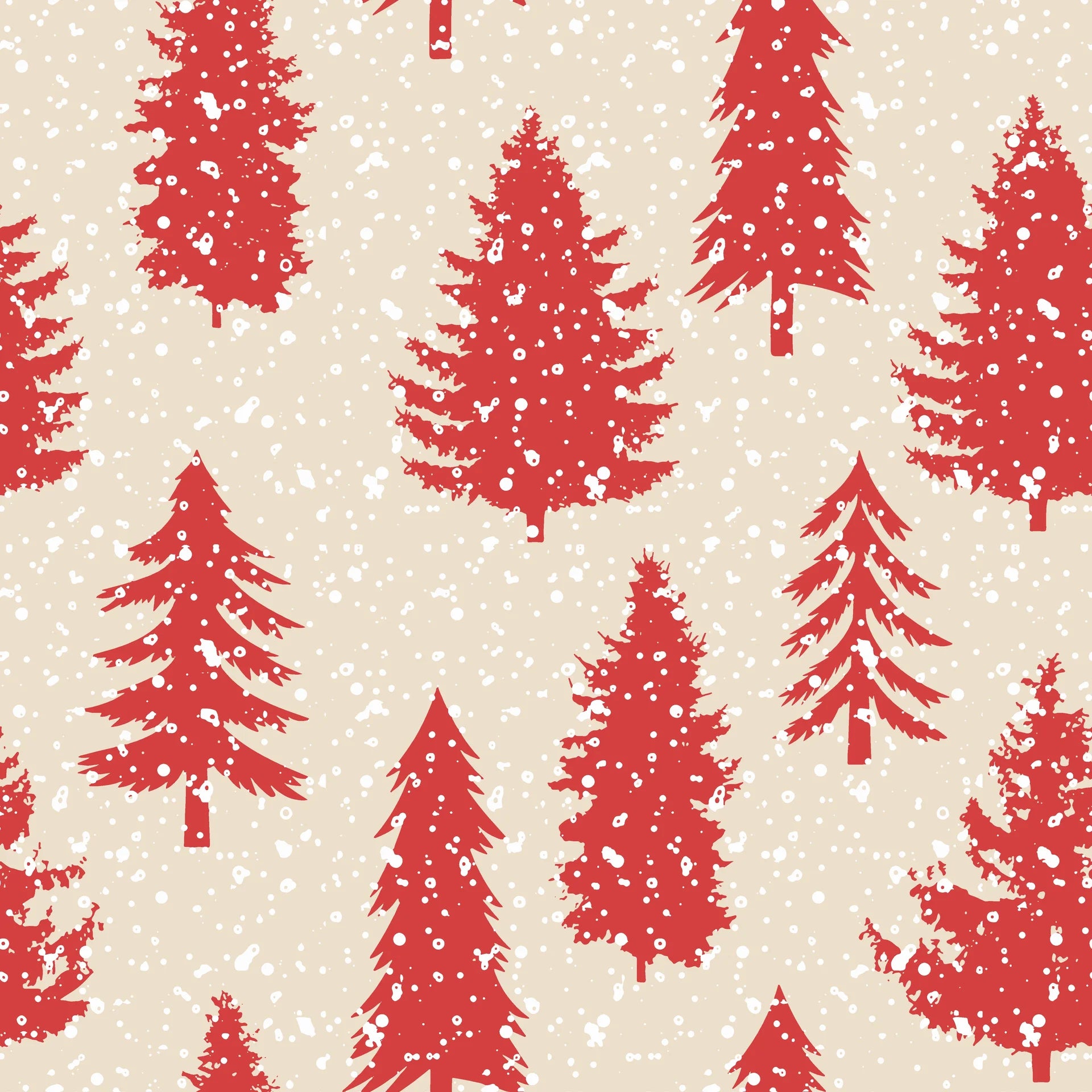 Scarlet Unfurling festive red christmas tree wallpaper