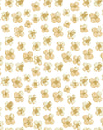 Textured neutral gold floral peel and stick wallpaper - Scattered Gold