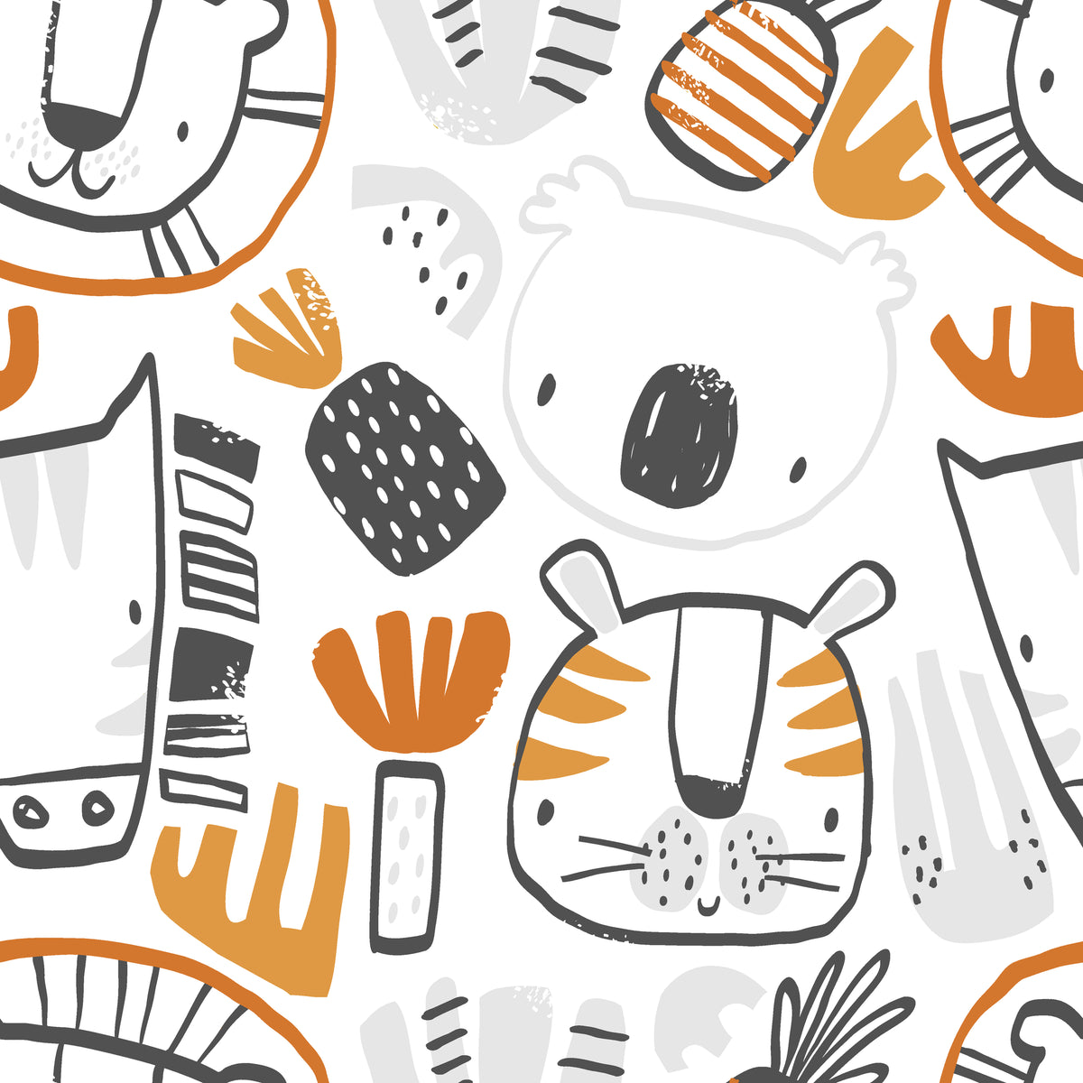 Scrub Safari animal face wallpaper