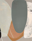 Matte peel and stick wallpaper with abstract sculptural shapes - Sculpted Fragments