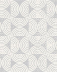 A textured pattern of soft, neutral grey covers this large wallpaper sample