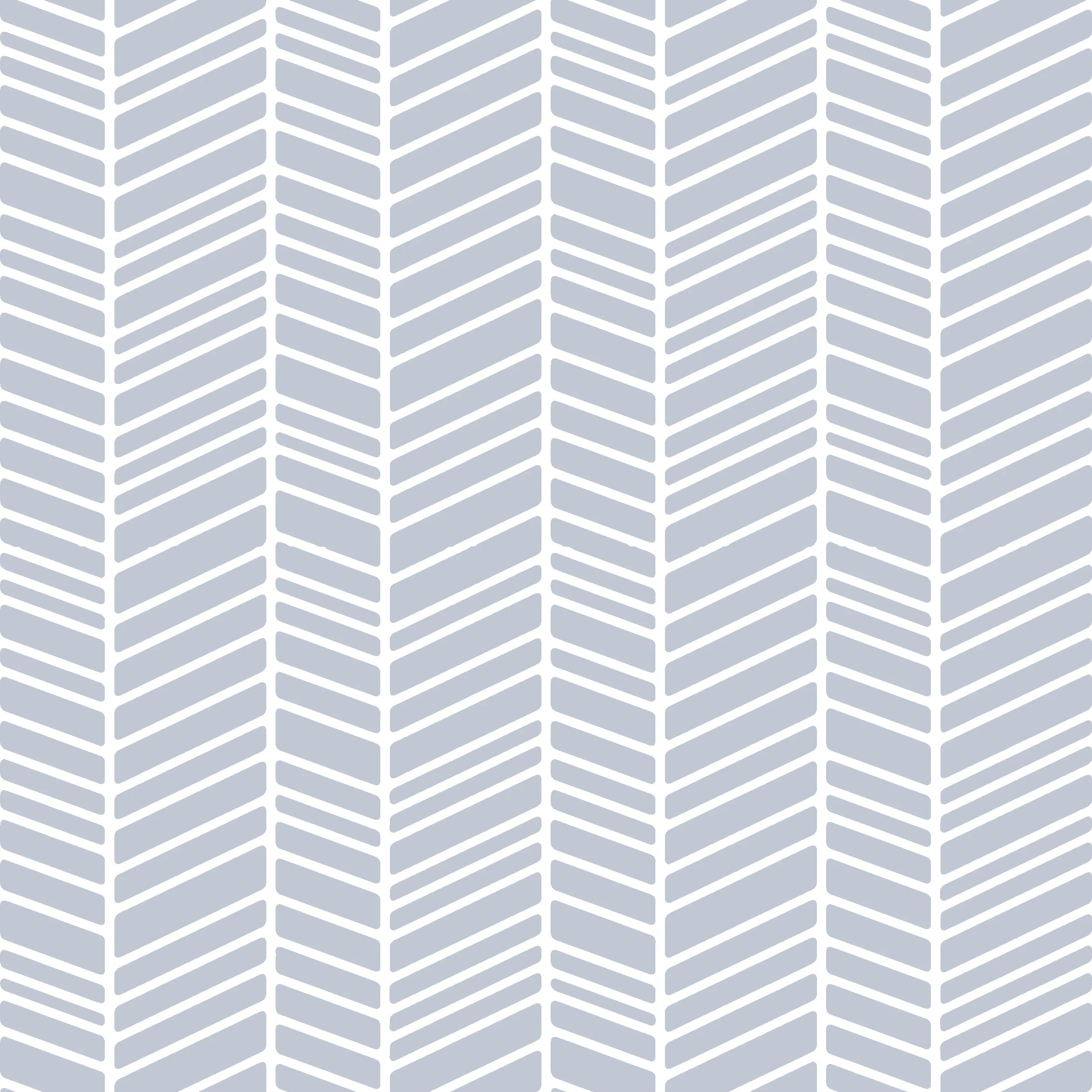 Silver Chevron - Modern Blue Wallpaper | Applied Coverings