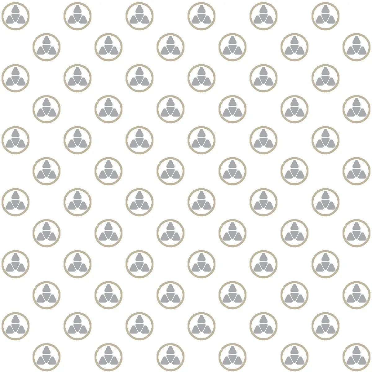 Silver Trefoil elegant grey and gold minimalist wallpaper