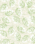 Textured sage green botanical leaf peel and stick wallpaper - Soft Canopy