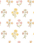 Soft Season pastel floral peel and stick wallpaper