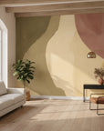 Soft Echo warm earthy abstract in a warm and inviting living room