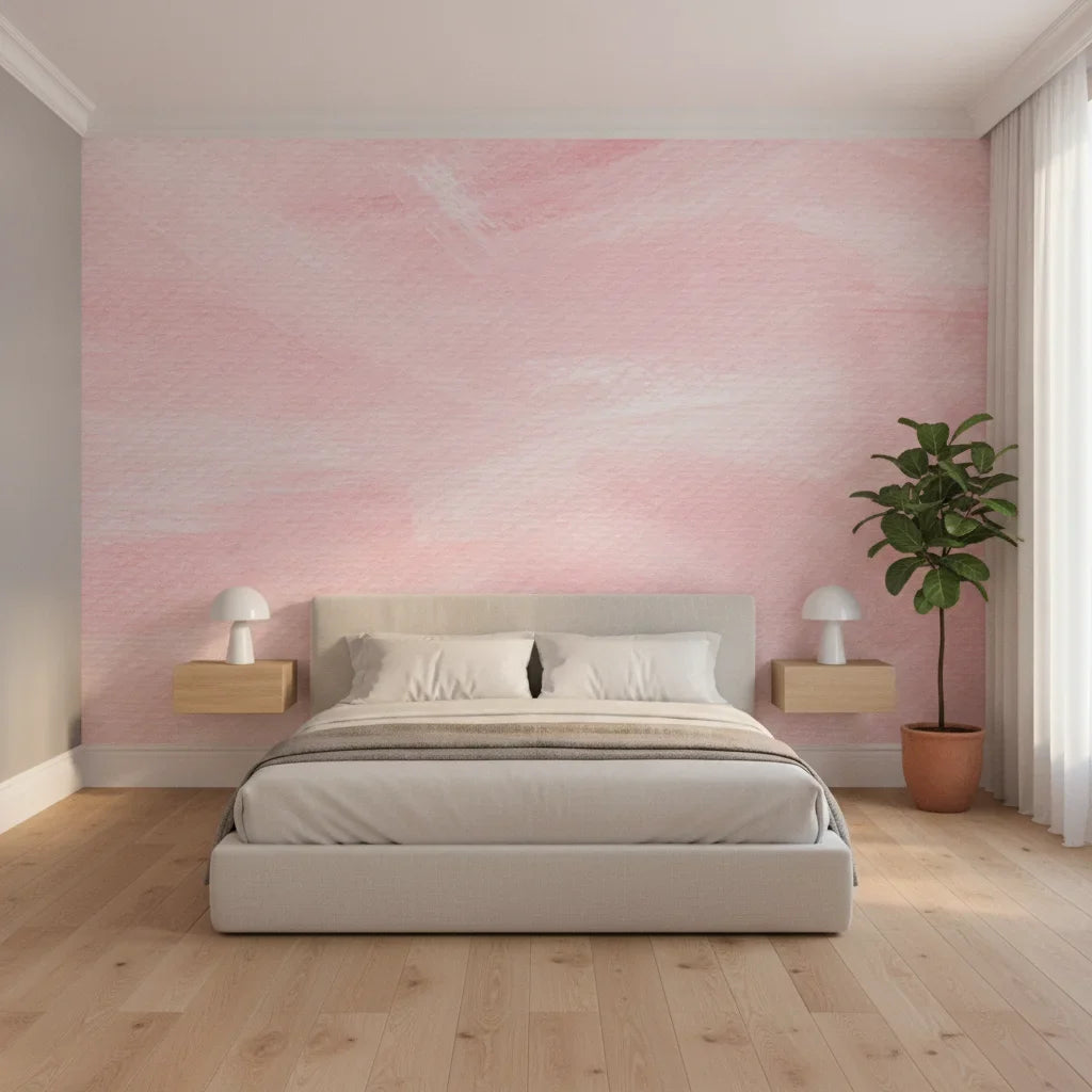 Soft Passage delicate pink textured in a warm and inviting living room