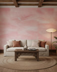 Soft Passage delicate pink textured creating ambiance in a serene bathroom