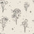 Matte black line art floral peel and stick wallpaper on ivory - Star & Petal