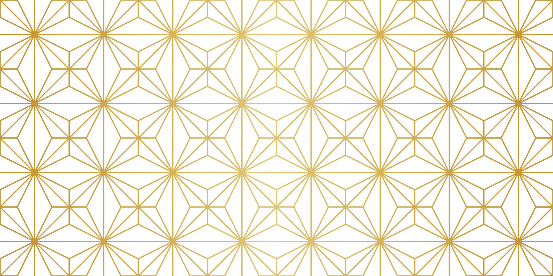Self-adhesive wallpaper featuring a star-shaped geometric pattern in white and gold