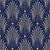 Starlit Swirl vibrant navy and gold dot pattern wallpaper