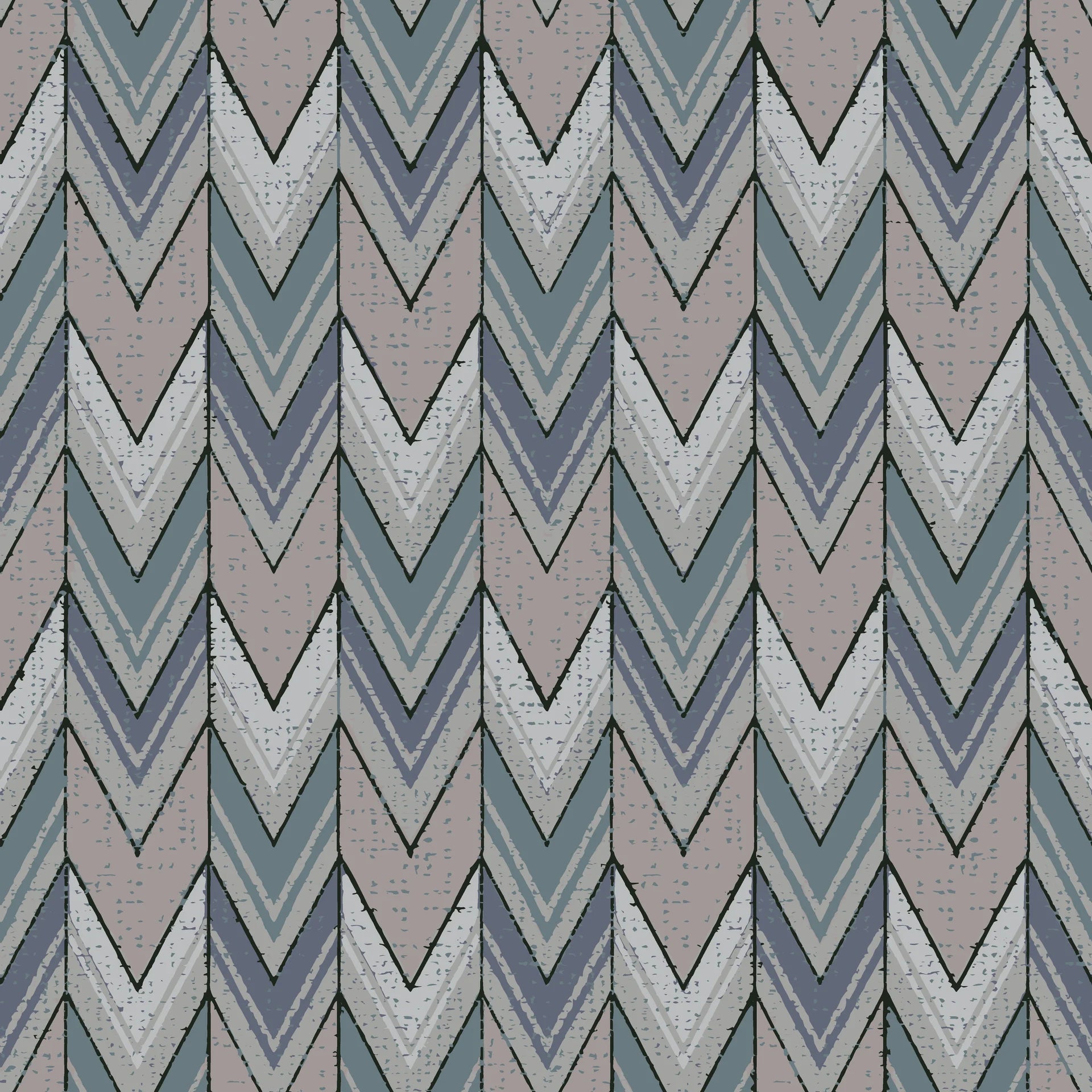 Textured neutral chevron geometric peel and stick wallpaper - Steel Passage