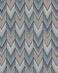 Textured neutral chevron geometric peel and stick wallpaper - Steel Passage