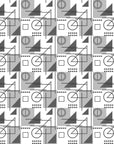 Matte grey geometric peel and stick wallpaper for modern spaces - Steel Forms