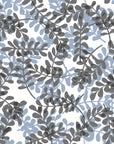 Still Morning blue and grey botanical wallpaper