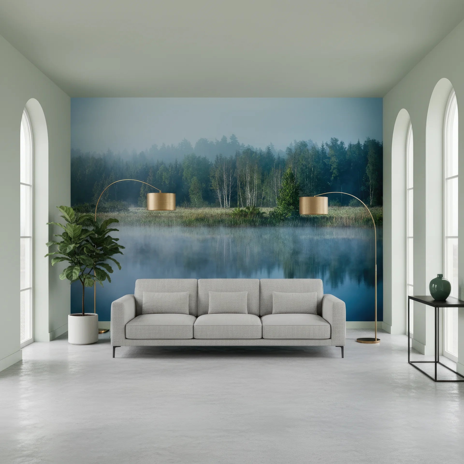 Peaceful tranquil scenery in total stillness peel and stick