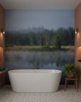 Calm still waters and quiet landscape removable wall mural