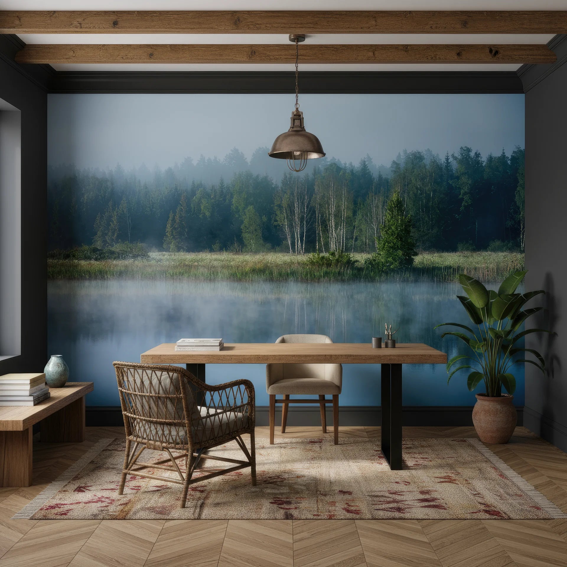 Absolute quiet and stillness in nature peel and stick wallpaper