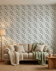 Stone Garden minimalist green sprig in a warm and inviting living room