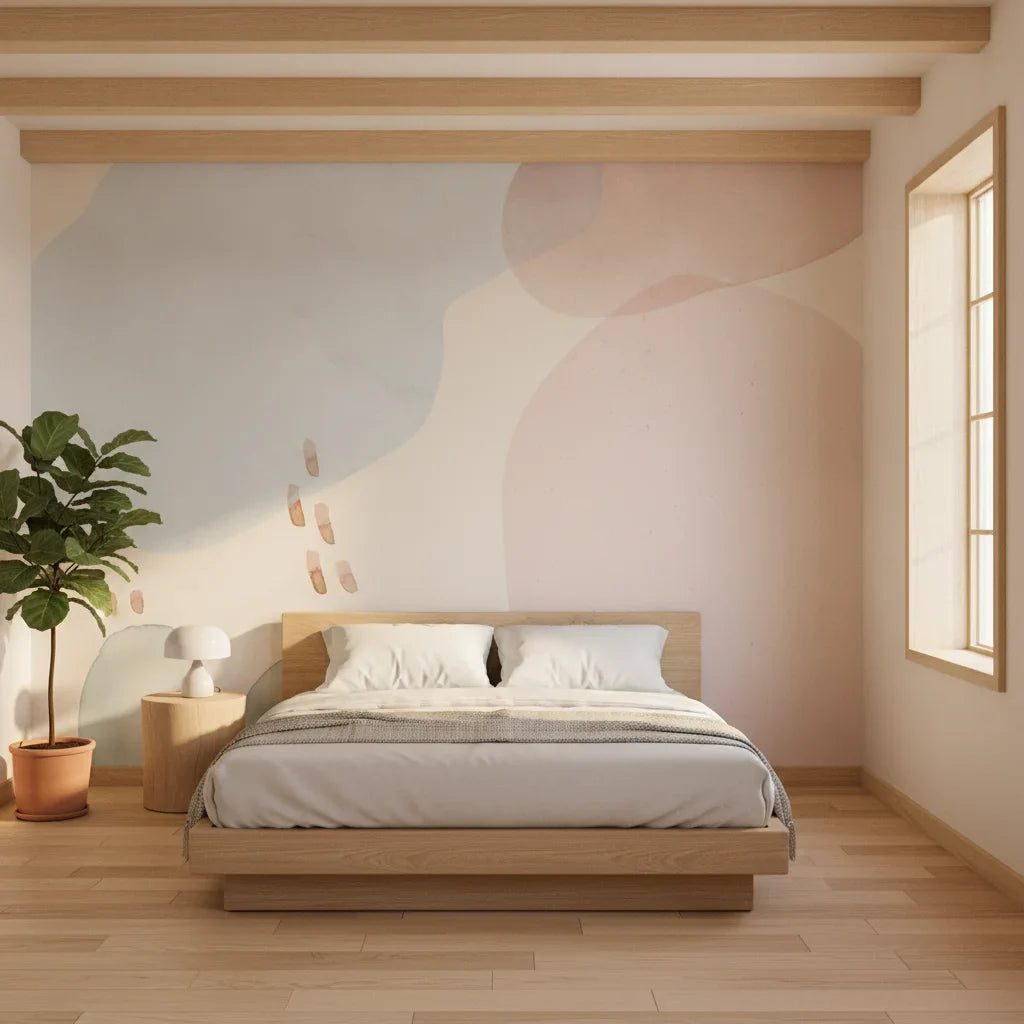 Subtle Texture soft multicolor abstract in a warm and inviting living room