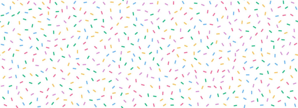 White colorful confetti sprinkle dessert pattern peel and stick wallpaper -Sugar Scatter