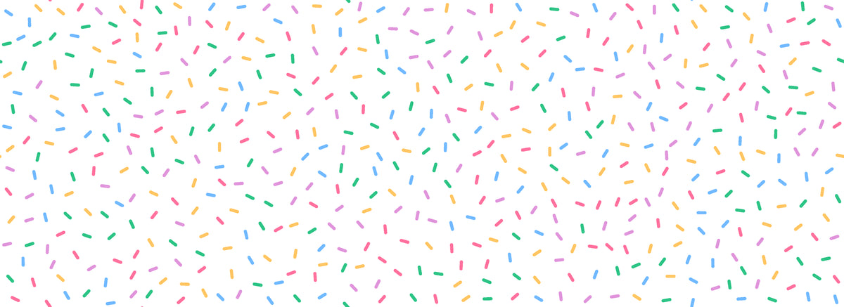 White colorful confetti sprinkle dessert pattern peel and stick wallpaper -Sugar Scatter