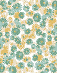 Sunlit Field muted floral peel and stick wallpaper