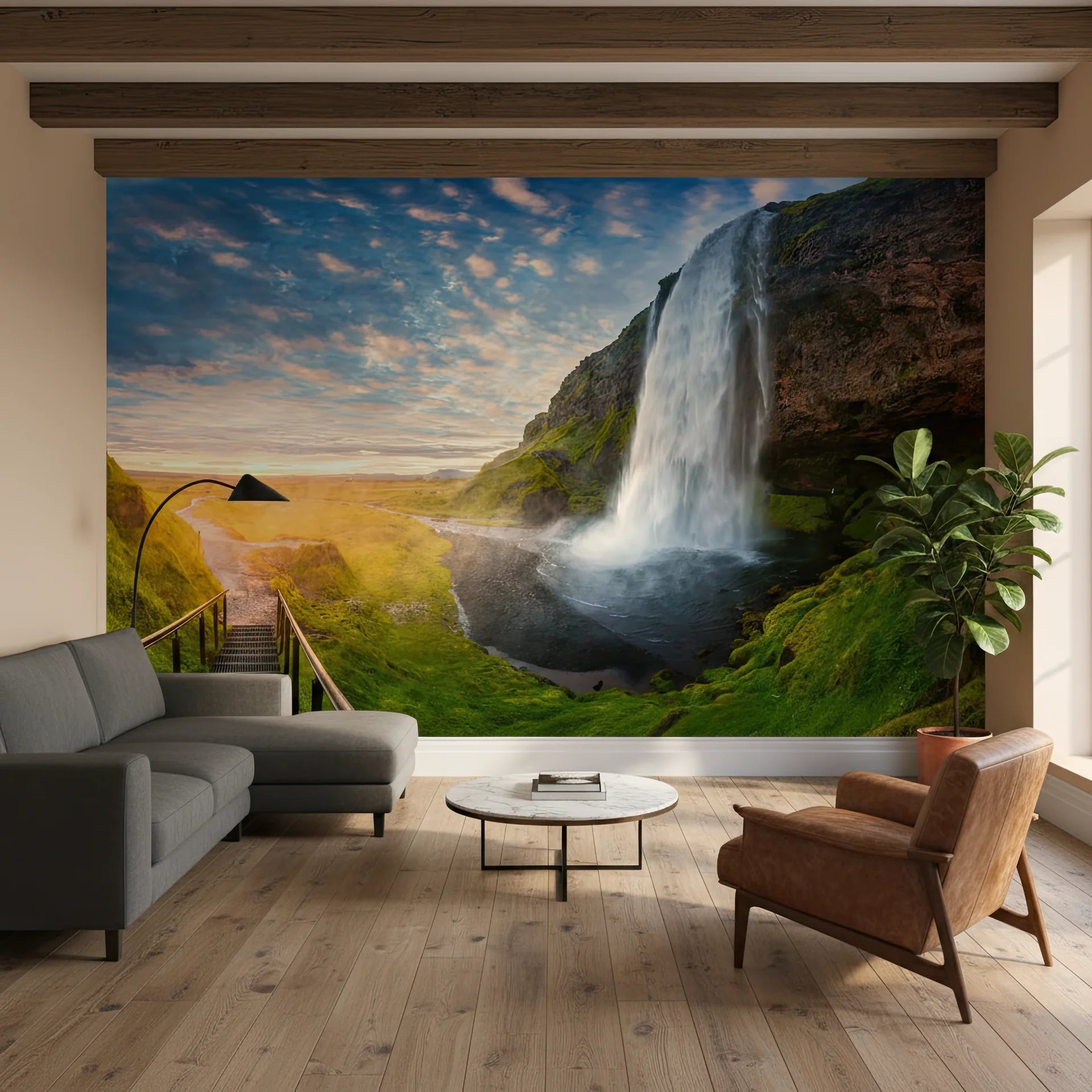 Sunset'S Veil nature wallpaper - peel and stick removable wall covering