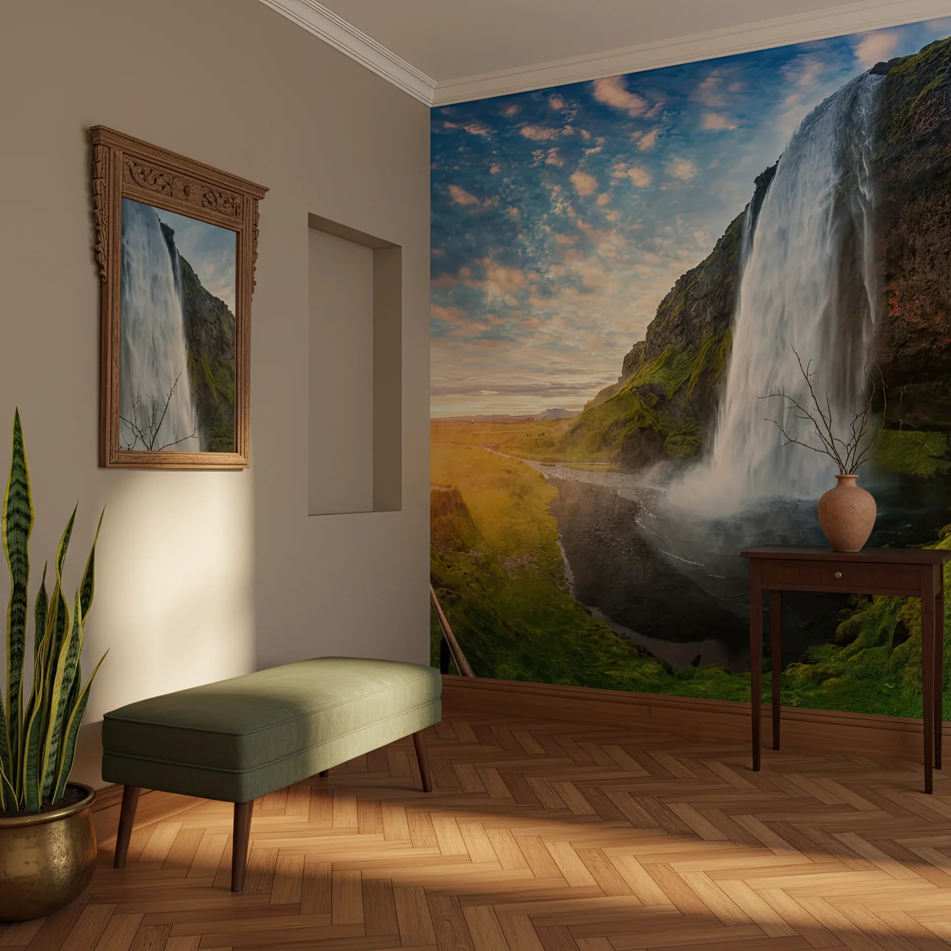 Textured Sunset'S Veil design removable wallpaper for any room