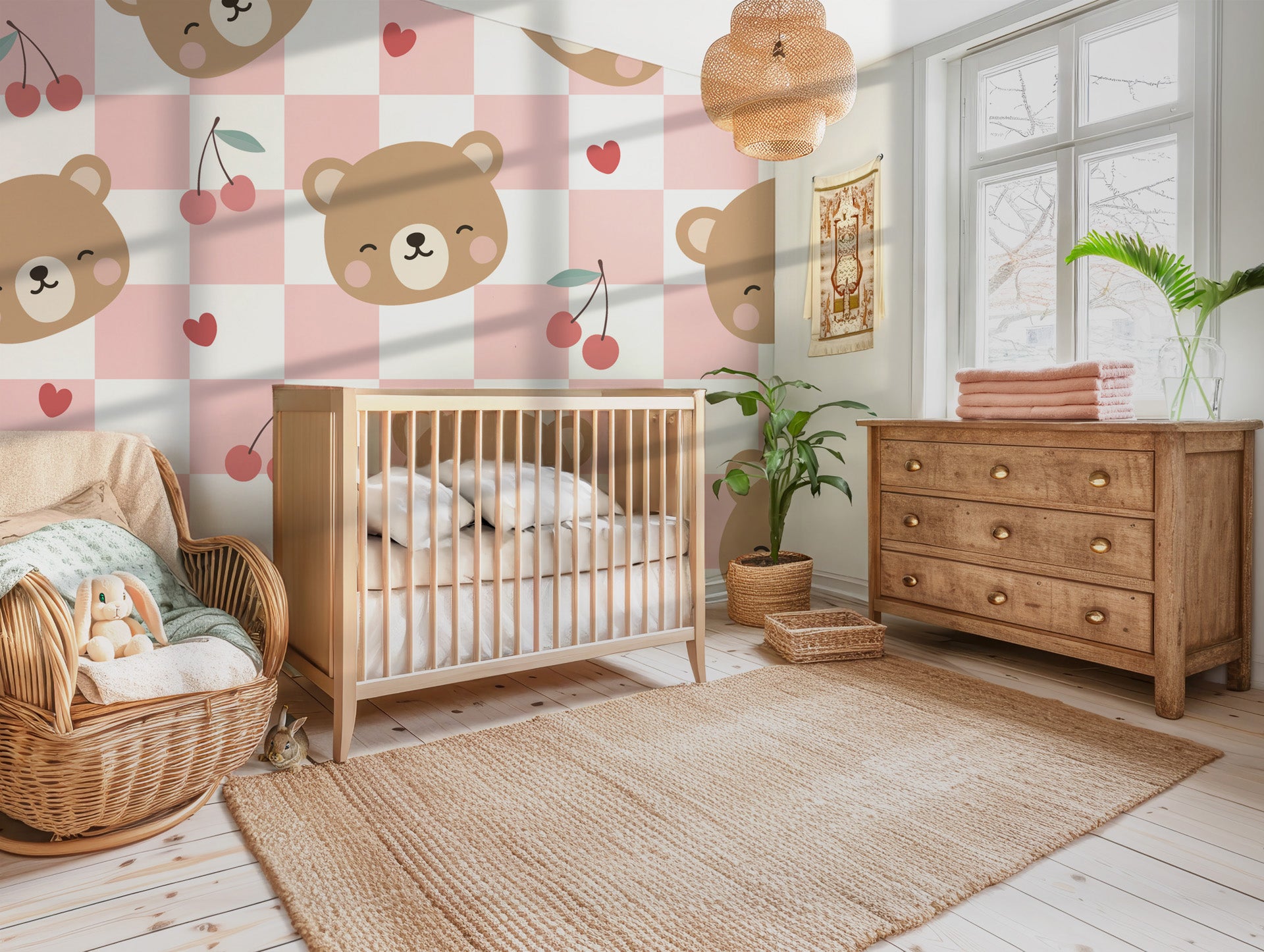 A holiday background pattern adorned with gingerbread men, baked treats, and winter snow motifs.