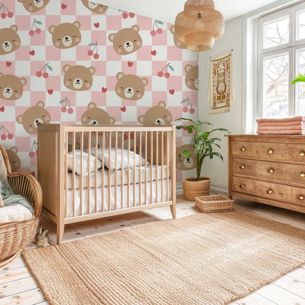 Self-adhesive wall mural featuring pale chromatic ribbons in a rhythmic wavy horizontal arrangement - Sweet Dreams