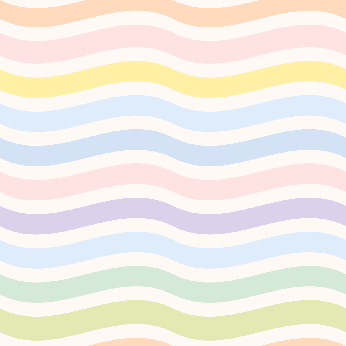 Cream colorful pastel abstract doodle pattern peel and stick wallpaper -Sweet Flow