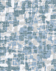 Textured layered teal woven linen abstract peel and stick wallpaper - Teal Loom creating ambiance in a bathroom