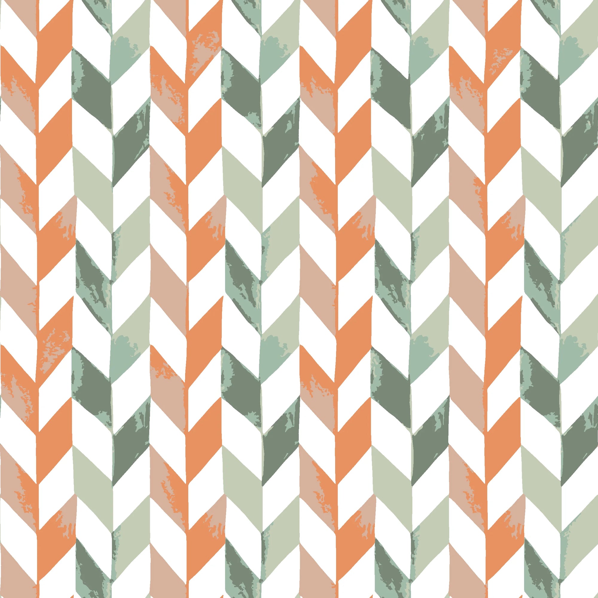 Terra & Sage modern geometric peel and stick wallpaper