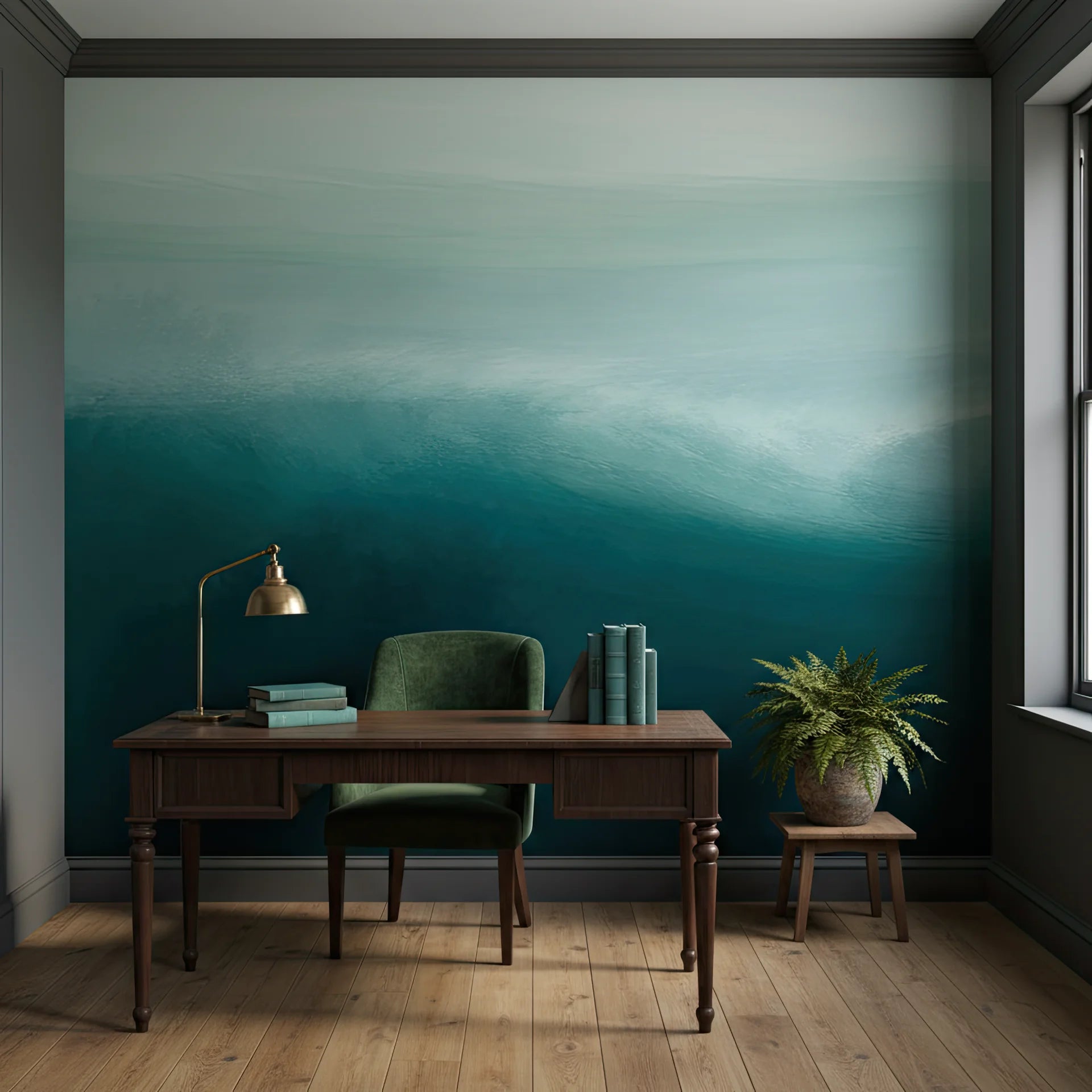 Tranquil pastel wallpaper sample evoking gentle transformation