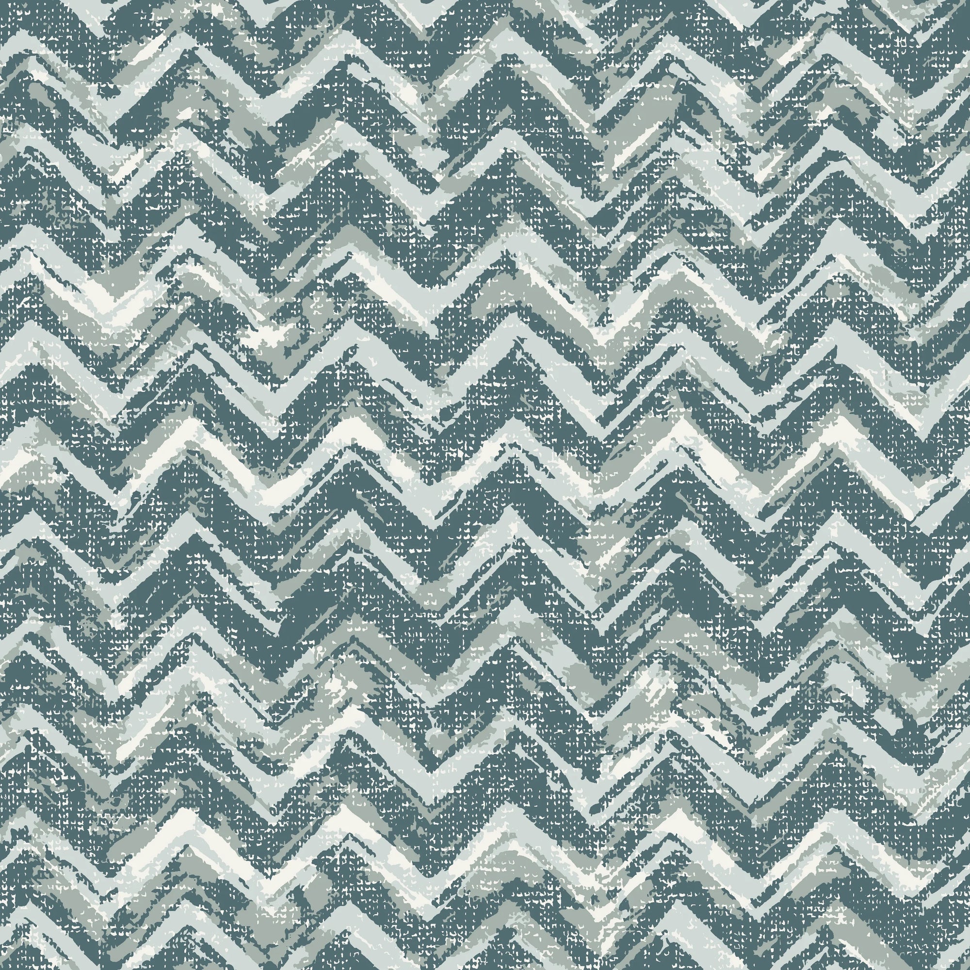 The Depths textured blue chevron wallpaper